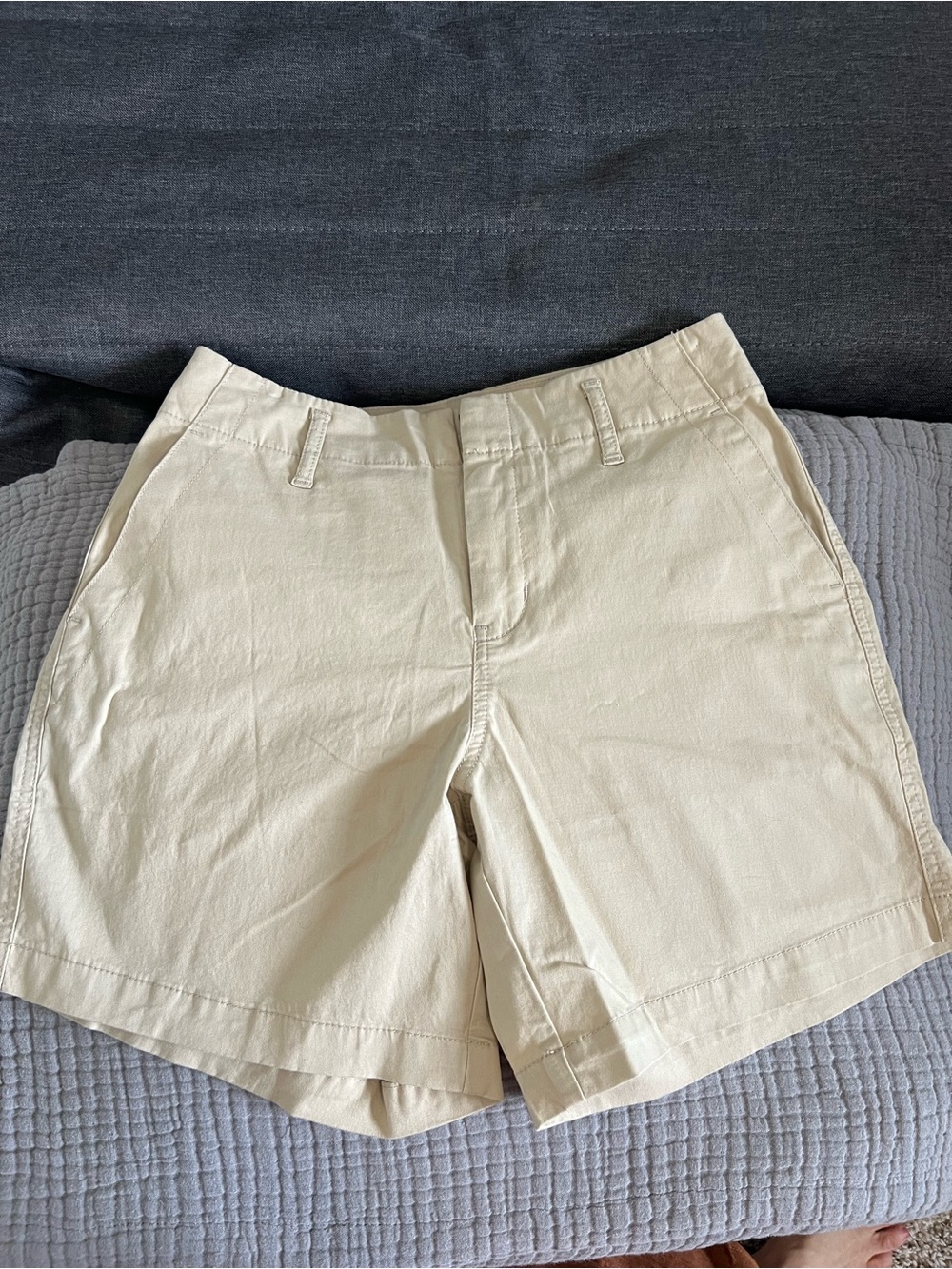 a new day Cream High-Rise Cotton Shorts